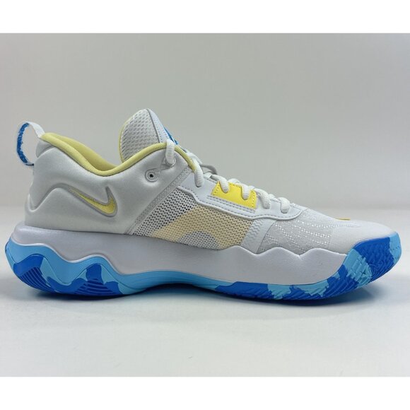 Nike Giannis Immortality 3 Mens White Blue Yellow Shoes Basketball DZ7533-101 - Picture 5 of 10